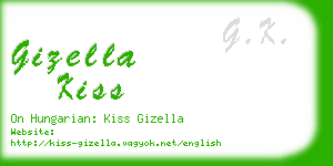 gizella kiss business card